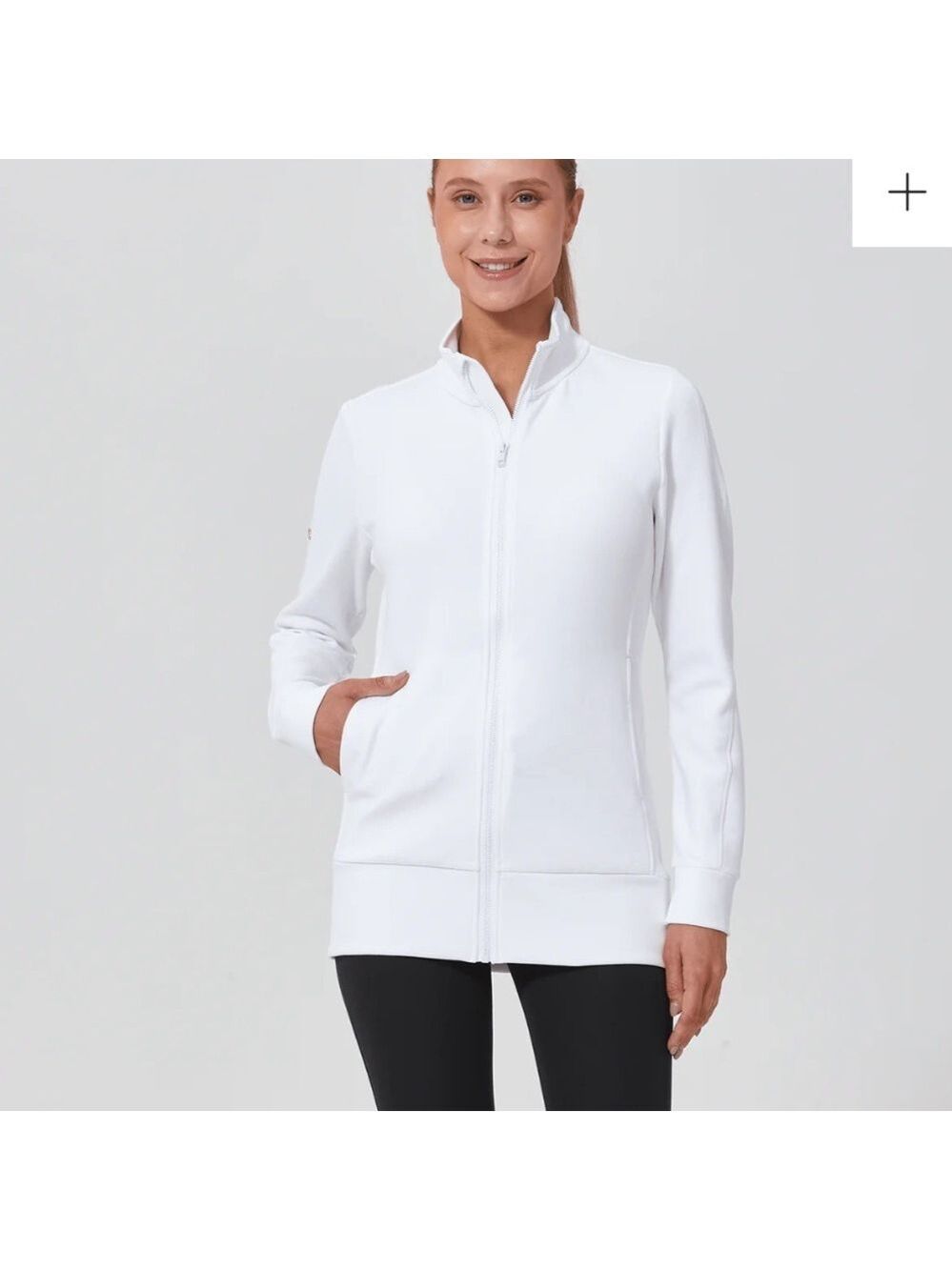 Levelwear White Athletic Jacket Zip Front Size 2X